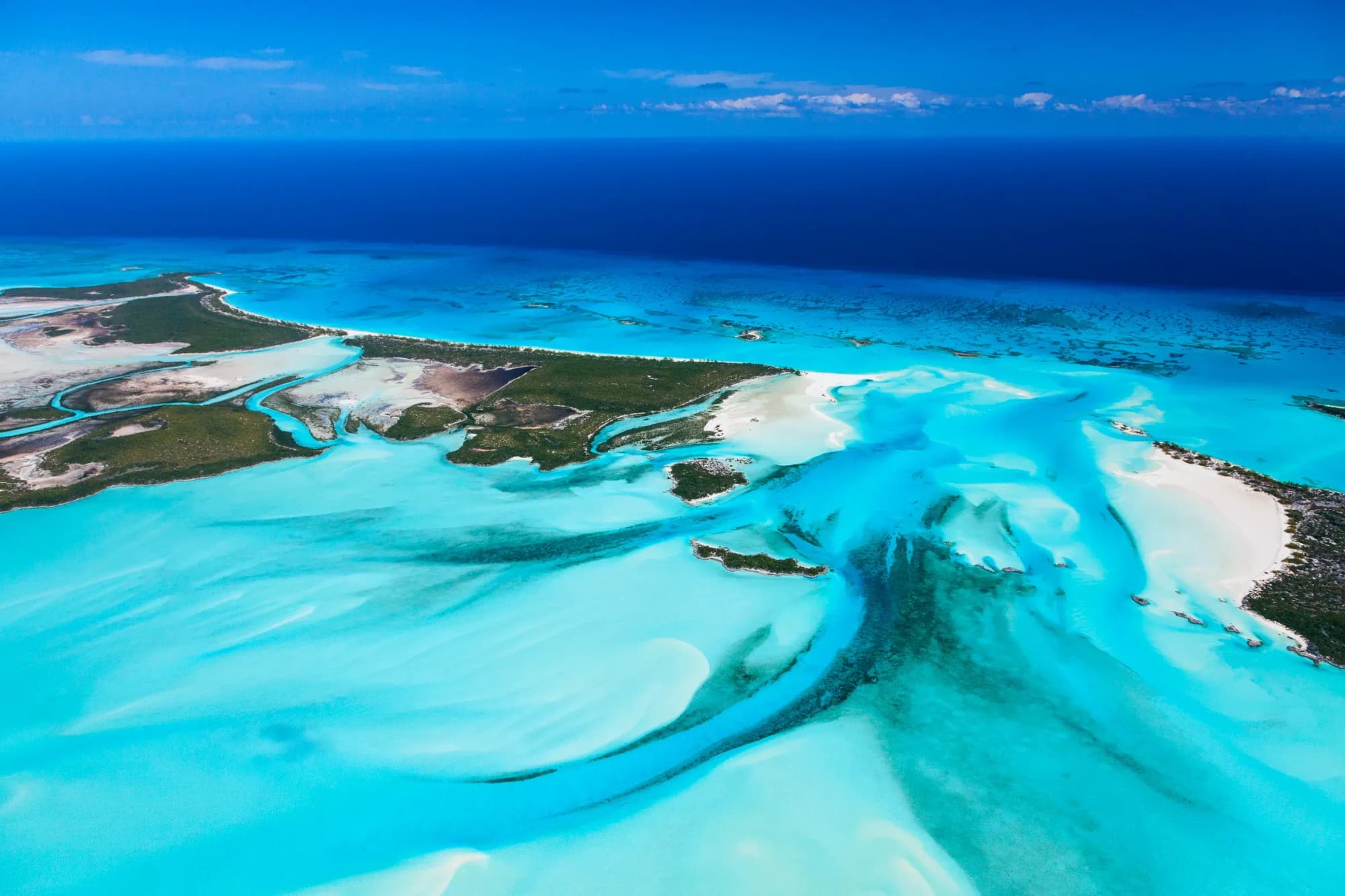 Exuma Cays Luftaufnahme – Bahamas