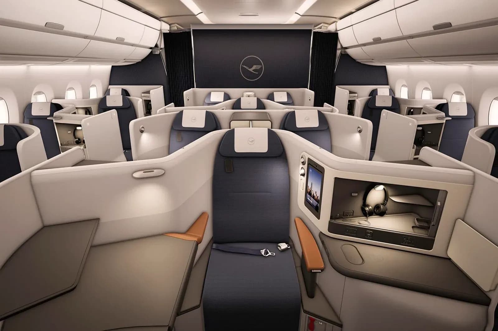 Business Class Kabine der Lufthansa